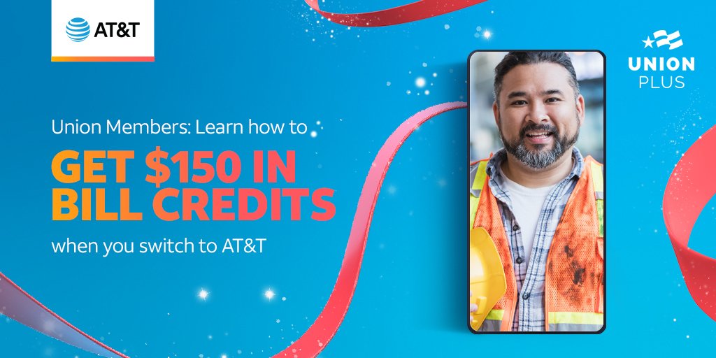 ATT_GrandSt's tweet photo. Introducing a special gift for Union Members. Learn how to get $150 in bill credits when you switch to AT&amp;T. Stop by our AT&amp;T Store at 692 Grand St to learn more. https://t.co/uMqgdCrDTY #ATTEmployee https://t.co/08sW5bdJm2