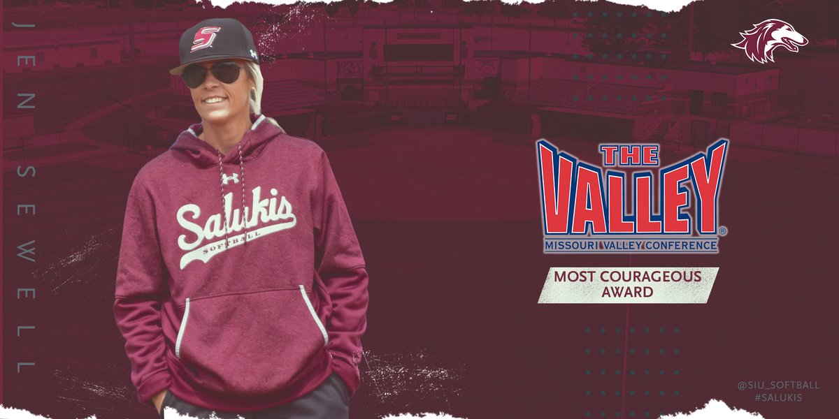 SIU_Softball's tweet photo. Congrats to @CoachJenSewell, who was chosen as this year's recipient of the Missouri Valley Conference's Most Courageous Award. 

Her story » https://t.co/7qxDPr2hVH https://t.co/YlQfcsizQ7