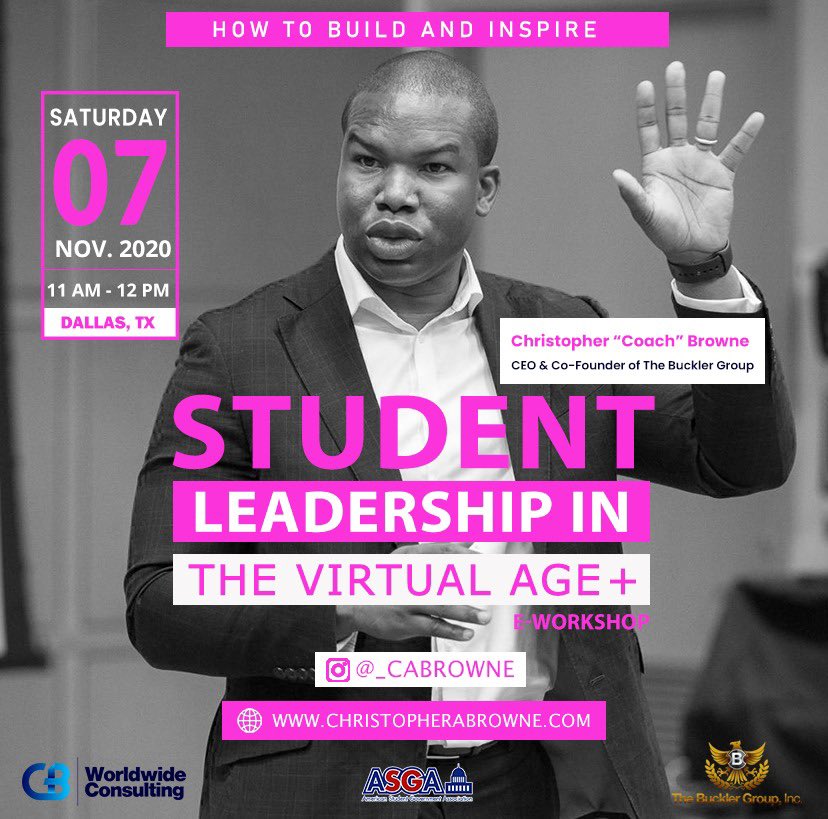 MrCBrowne's tweet photo. North East check✅...Midwest check✅....Down South, we’re coming. Texas, your young leaders will learn this week how to build, inspire and get things down during these unprecedented times. The mission of supporting a better future continues.
#tbg #thebucklergroup #coachcoaching https://t.co/ac1DRd4rn5