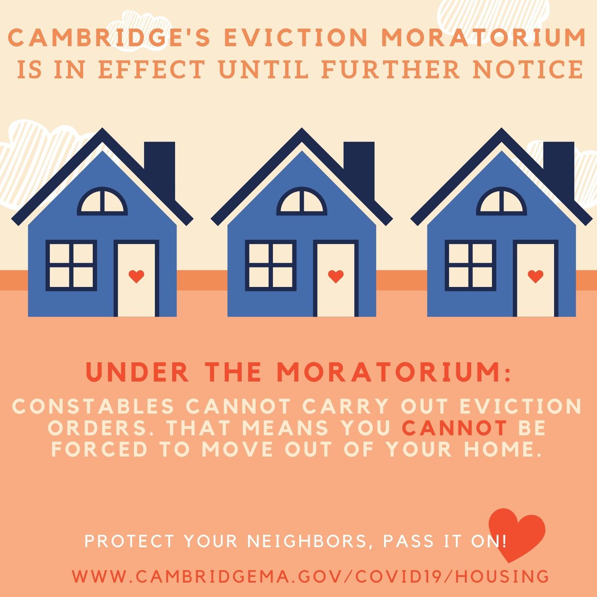 Ammallon's tweet photo. DYK that although the State Eviction Moratorium ended on October 17th, there is still one in place in #CambMA? 

Share &amp; #PassItOn - we need to spread the word!

If you need info:
Call ☎️617-349-9777
Email 📩Maura Pensak mpensak@cambridgema.gov
Visit 🔗https://t.co/QRJ6KxH4Wy https://t.co/cqYc6qX0m2