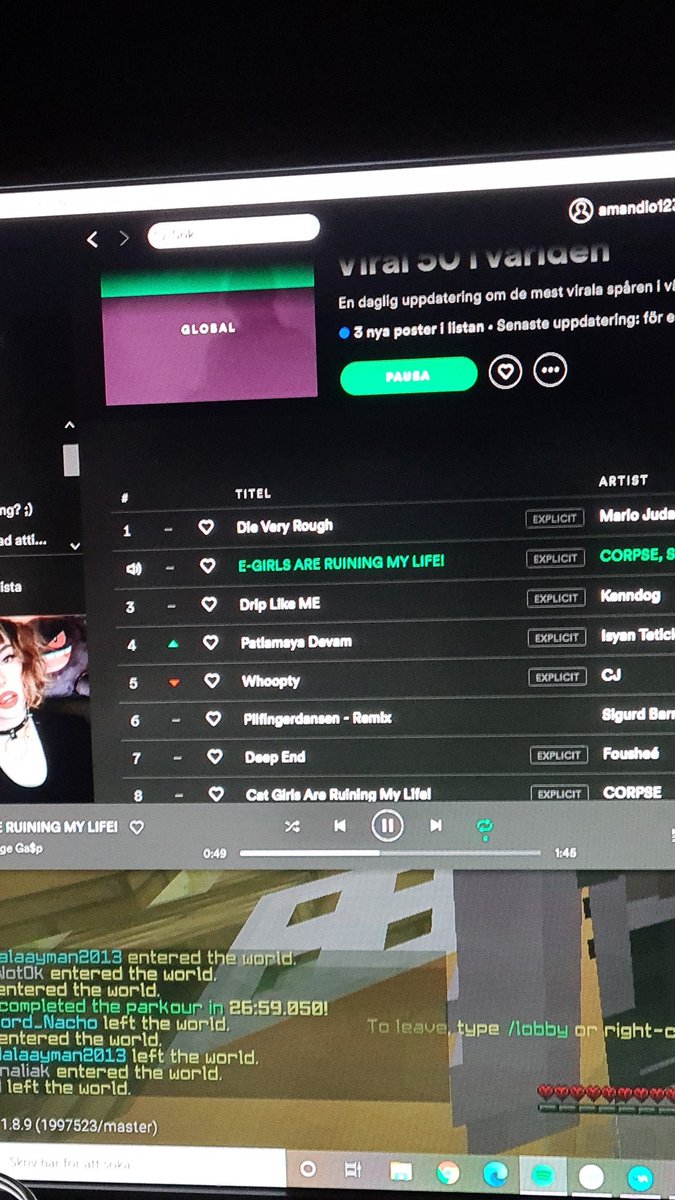 AmandaNotDetect's tweet image. Corpse is number 2 on Viral 50 in the world