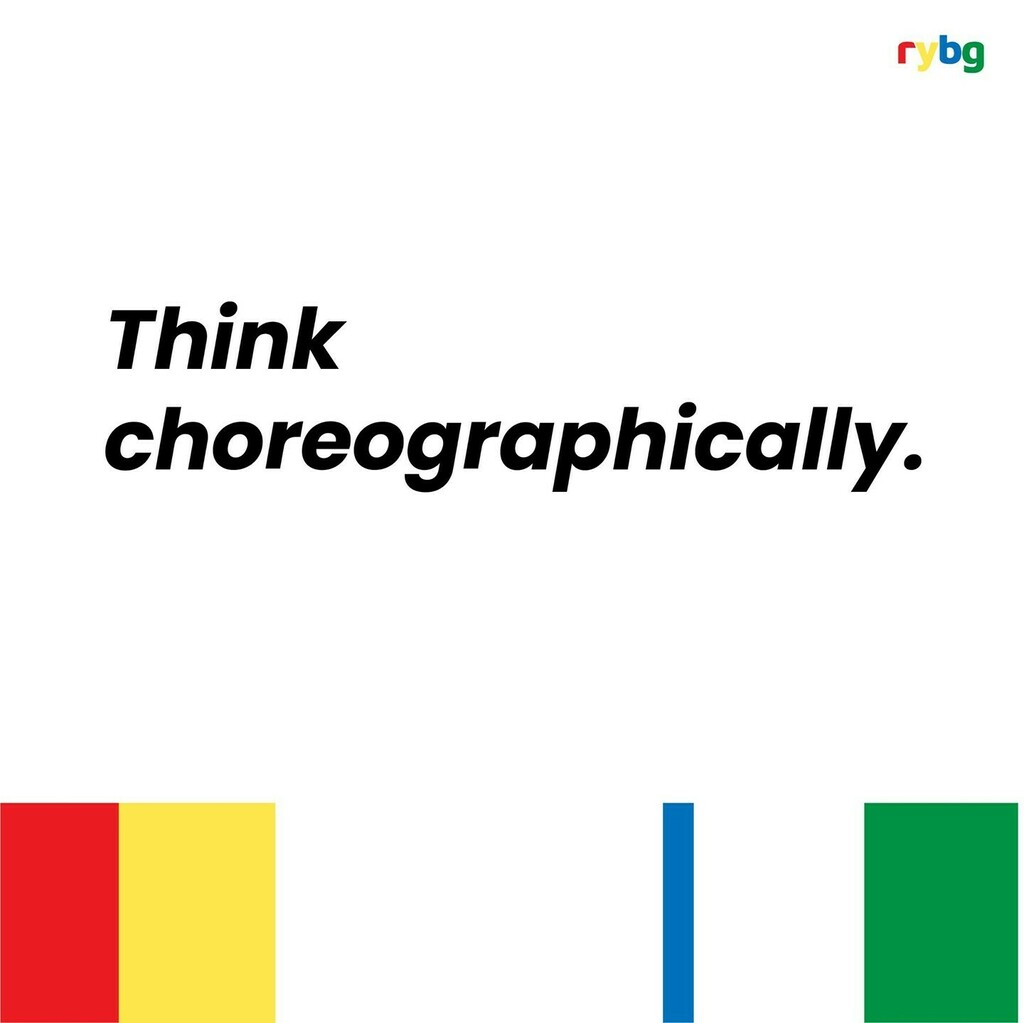 Think choreographically. instagr.am/p/CHGJqJpjHSA/