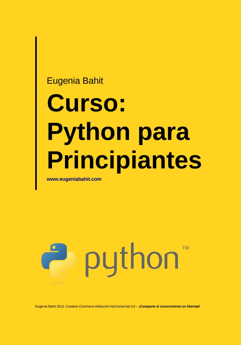 lwp_'s tweet photo. #PDF de #Programación - Curso: Python para Principiantes https://t.co/a6rzmM1xmm https://t.co/40QW5FLRo7