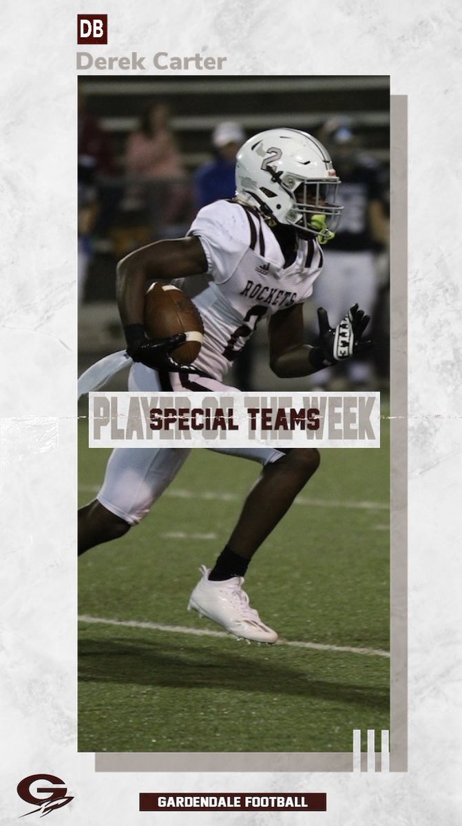 GdaleHSFootball's tweet photo. Special Teams players of the week were Derek Carter and Maddox Padgett🚀 https://t.co/fMcR4lF5Wn