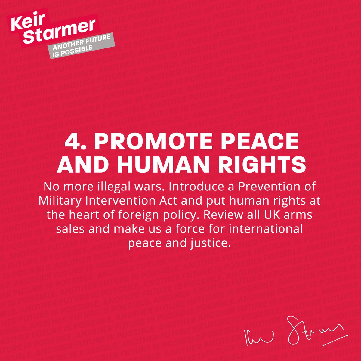 4) Promote Peace & Human Rights