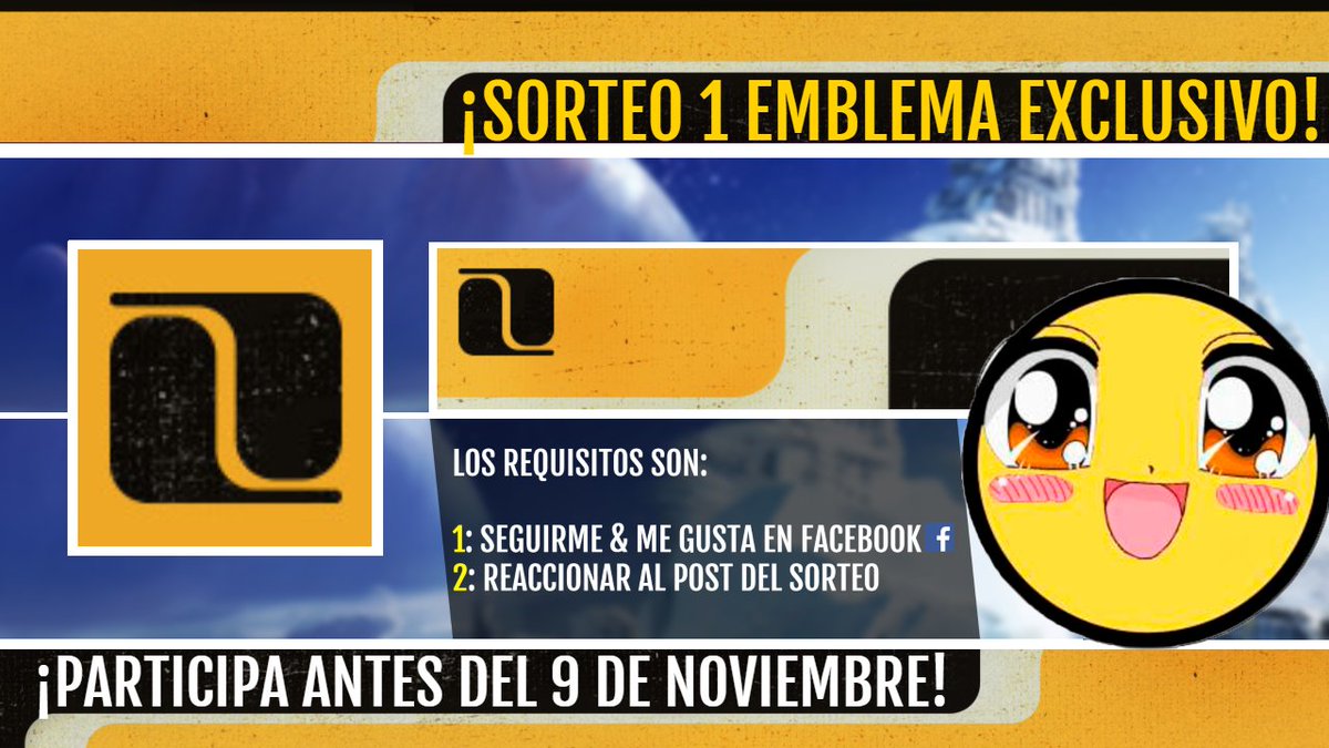 TheWildGamer95's tweet photo. 🎁¡NUEVO SORTEO DE EMBLEMA EXCLUSIVO!🎁
Sorteo 1 Emblema Exclusivo: Tercera Marca del Coleccionista!!💯👌

Los requisitos son:
1️⃣Seguirme &amp; Me Gusta en Facebook: https://t.co/Y3wfvlluhI
2️⃣Reacciona al Post que hay fijado

⏰Finaliza el 9 de Noviembre a las 19:00
Mucha Suerte!💖🤗 https://t.co/G30kst8WSY