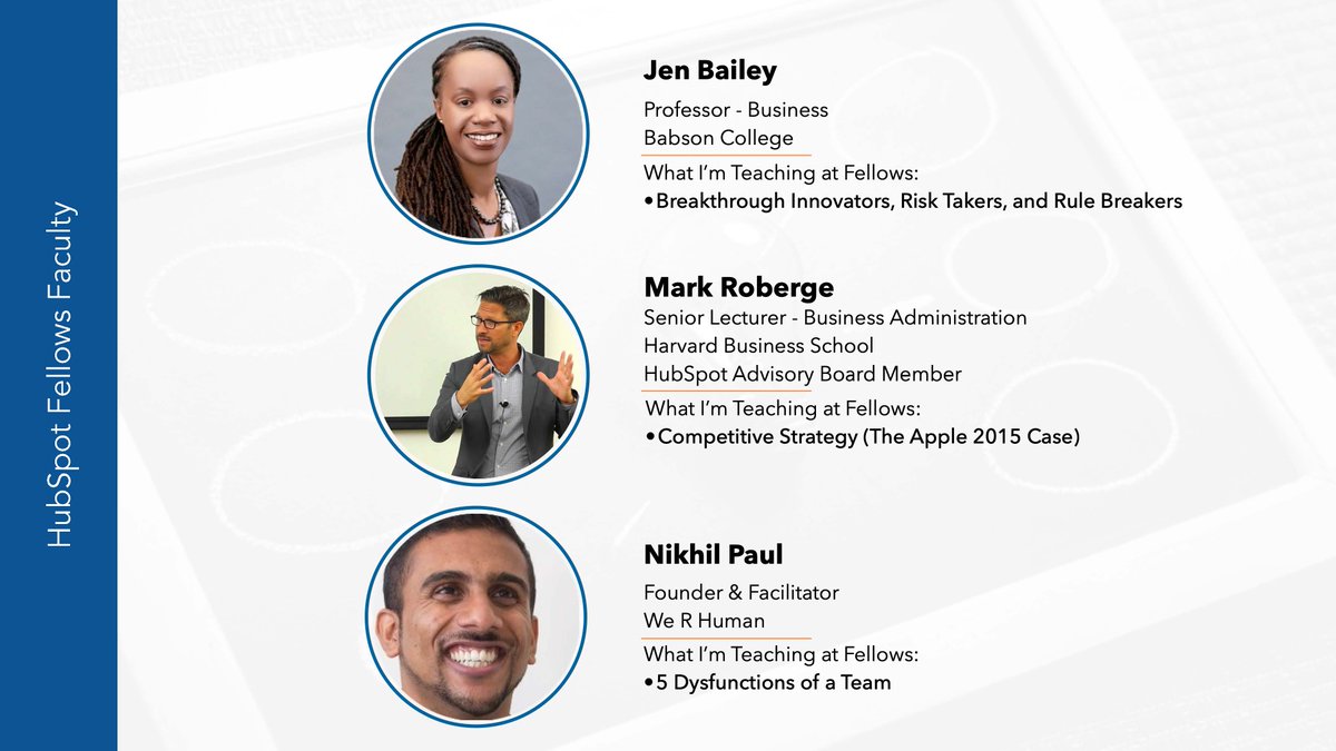 Ops4Entreps's tweet image. Such a pleasure to join @hubspot as Faculty for their Hubspot Fellows Leadership Program to talk about how orgs can generate Breakhthrough Innovations. An honor to share the virtual classroom podium w/ Hubspot co-founders  Dharmesh Shah &amp;amp; Brian Halligan. Best wishes @HubSpotLife