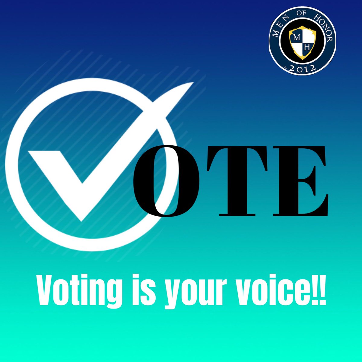 MEN_OFHONOR's tweet photo. Nov. 3rd 
Voting is your voice 🗣
Exercise you right to vote this Presidential Election ✅
#VotingMatters #VotingIsYourVoice https://t.co/ppNCk2raKm