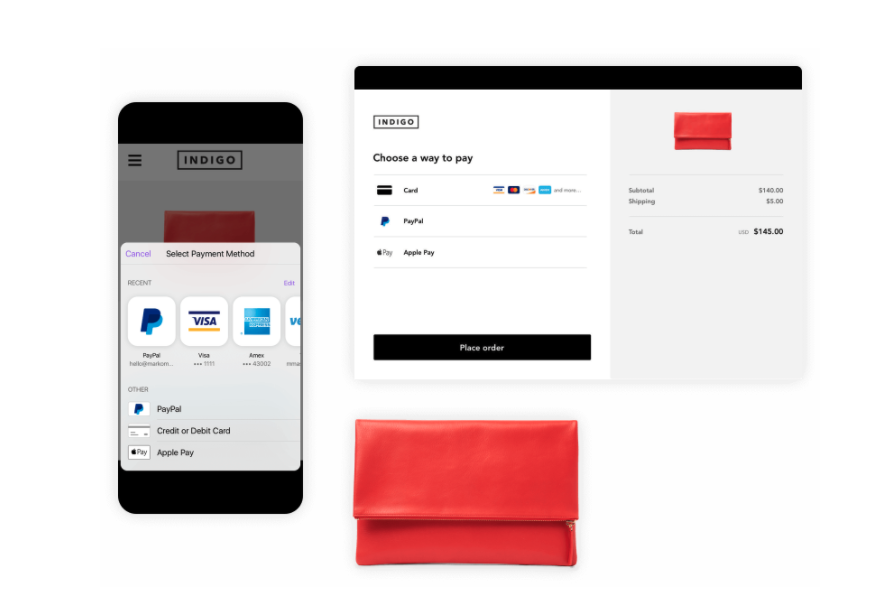 With Braintree, merchants can accept payments with  Credit or debit cards PayPal, PayPal Credit Google Pay, Apple Pay, Samsung Pay And many other payment solutions