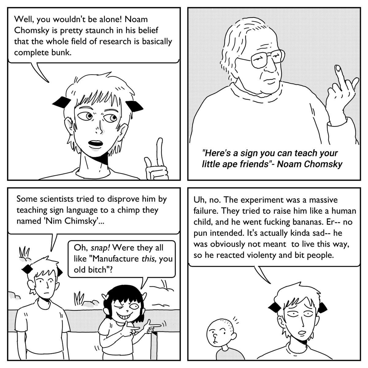 Two Friends Discuss Apes 
