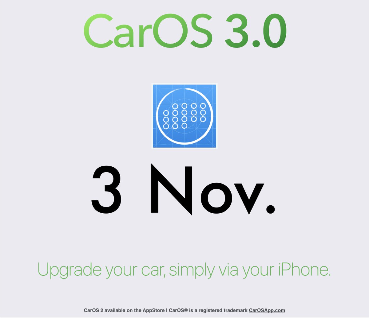 CarOSApp's tweet photo. We like green, but the blue is also a good color for the tomorrow announcement 🤔 https://t.co/gjlWPjCucz