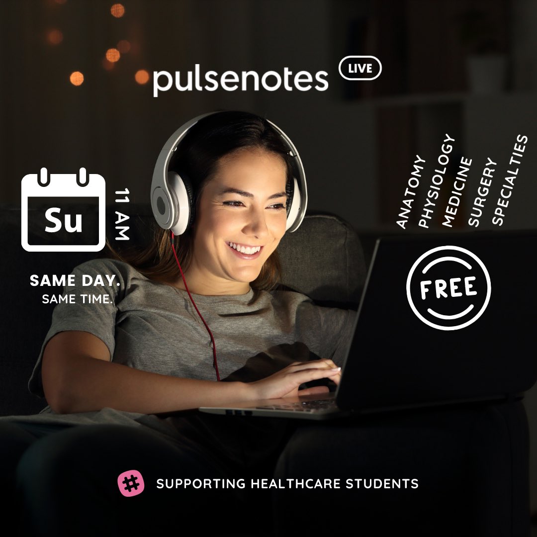 pulse_notes's tweet photo. Pulsenotes LIVE is here to #support healthcare students during this time. Check out what we’ve got coming up over the next few weeks!

FREE MEDICAL LECTURES. EVERY SUNDAY. 11AM.  #supporting #medicalstudents #nursingstudents #pastudents https://t.co/Xg6pGSJIsH https://t.co/tKUfPPxP8T