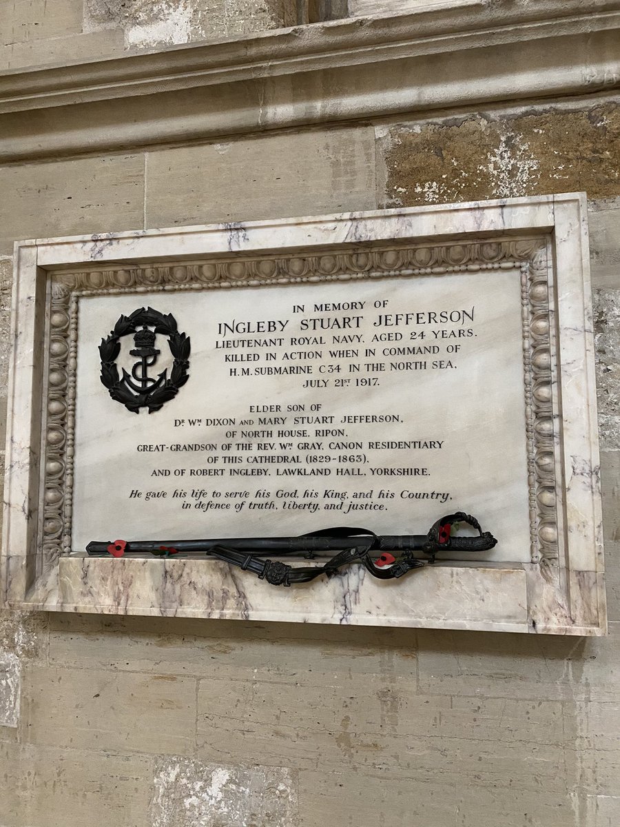 There was precedent then for this vicarious form of memory and repatriation well before the war. The north transept also holds these amazing memorials for the fallen in the  #FWW Before I explore them - what was Ripon’s role in the  #FWW ?