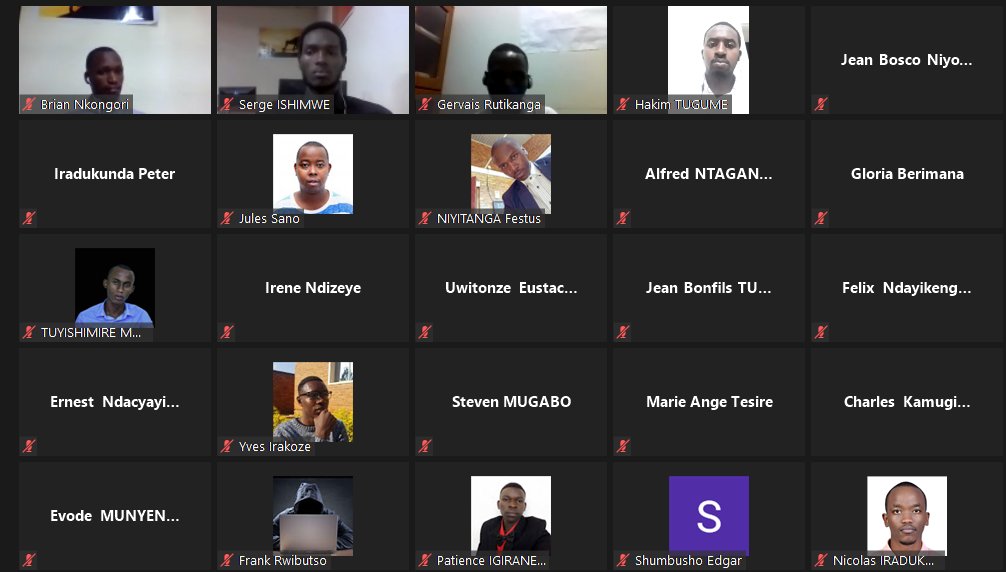 uzarwanda's tweet photo. Super Amazing Extraordinary Virtual Opening #CybersecurityAcademy Thank you @CyberInAfrica @jbtuyishimire @africacybercom @I_nicola5 for joining us in this event. https://t.co/g5zjldp63r