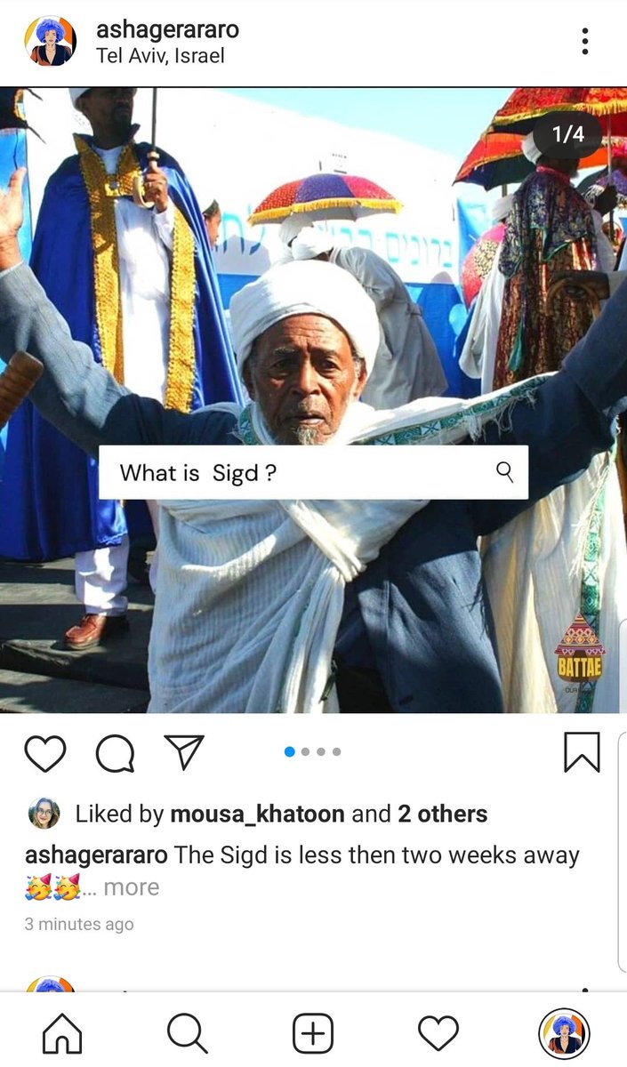 The Sigd is less then two weeks away 🥳🥳
Use this occasion to learn about the Ethiopian Jews community💪🏾
#blackandjewish
instagram.com/p/CHGS9i5AwsC/…