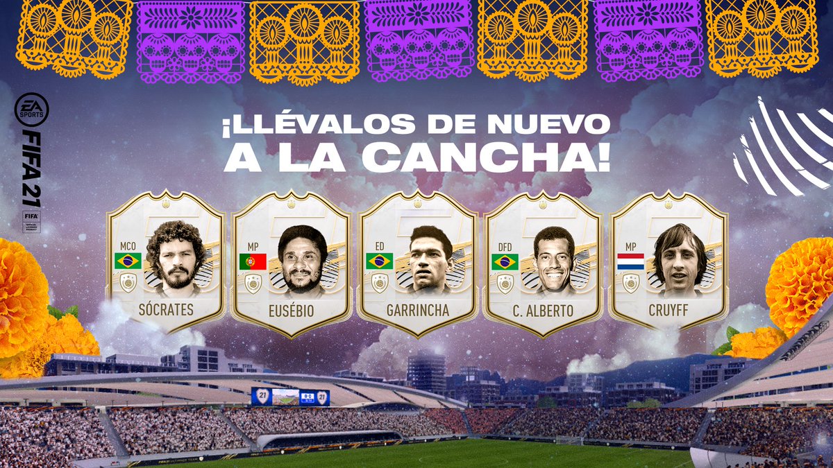 easportsfclatam's tweet photo. ¡Grandes jugadas, todos unos íconos en la cancha! Este día recordamos a los grandes que ya no están. 

Mantente atento a nuestro Instagram durante la semana para una gran sorpresa. 

#DíaDeMuertosFIFA #DiaDeMuertos https://t.co/o3RBC94WN1