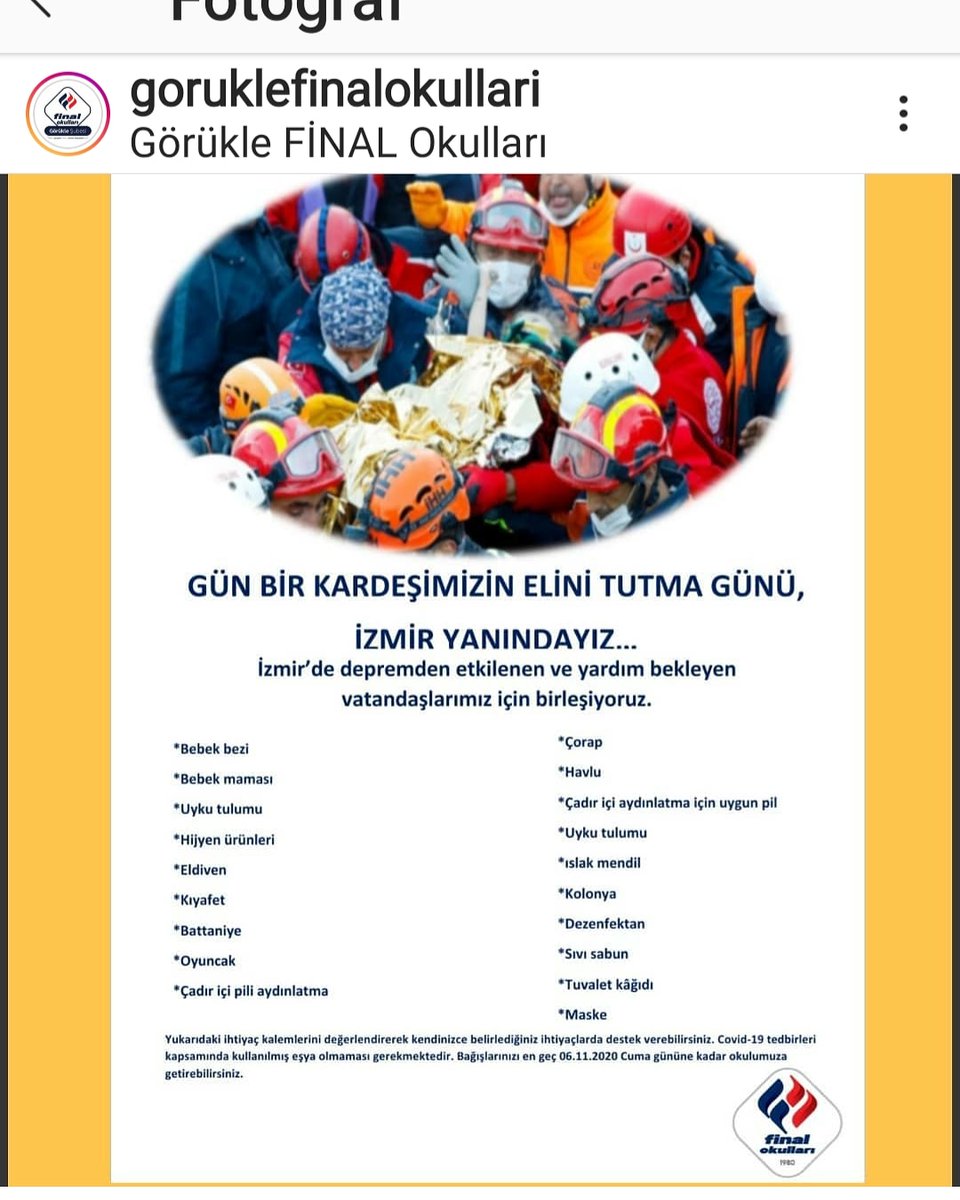 EbruKuru1983's tweet photo. Simdi tek yürek olma zamanı Görükle Final ailesi olarak desteklerinizi bekliyoruz https://t.co/w84qXLvxZu