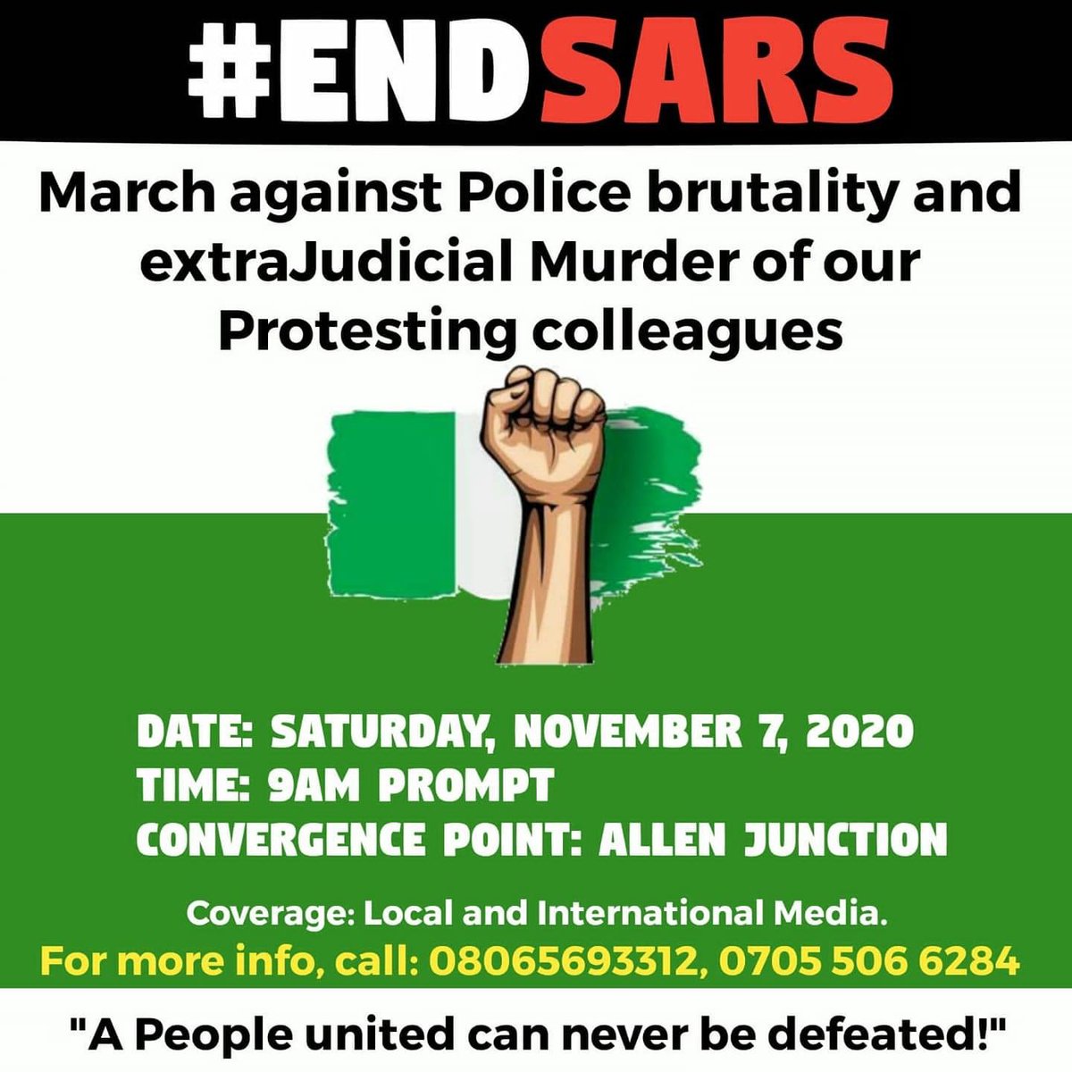 sowore's tweet photo. #EndSARS Lagos plans to be on the #Move again by Saturday! #RevolutionNow https://t.co/Zbu12TPCtT