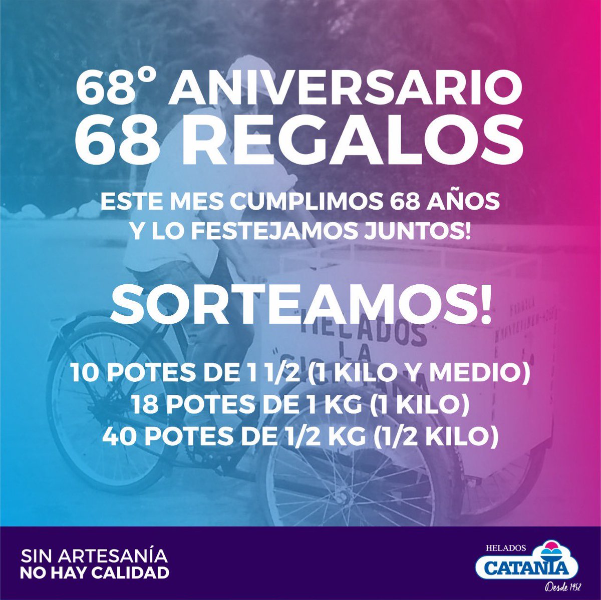 Hay regalos!
Cumpliremos 68 años 💪
RT RT RT Y ETIQUETA CON QUIEN LO COMPARTIS  Y ESTAS PARTICIPANDO!
(sorteamos el sábado 21 de noviembre).