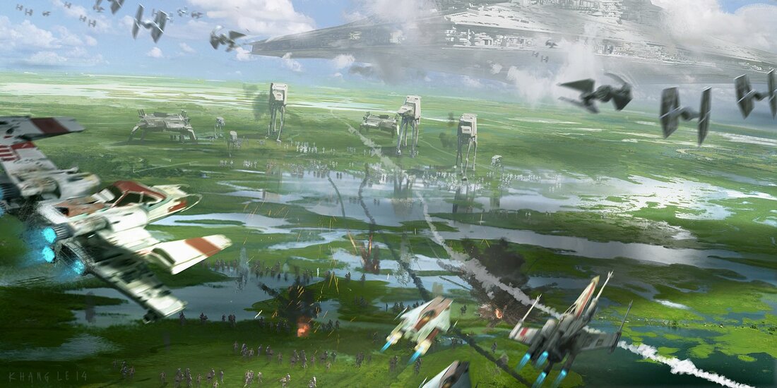  #TheMandalorian   And the last one, by  @KhangLeDesign Here with his concept art for ID4: Resurgence (2016) and Rogue One (2016).