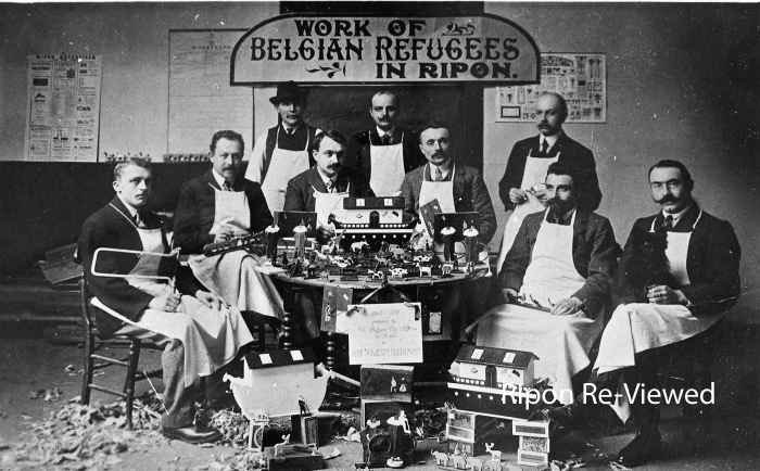 Ripon was a military hub. It had a training base, an airfield (the racecourse) a staging area (particularly for the Canadians). The town also took in a number of Belgian refugees and was a hub for wounded, convalescing and demobilisation in the North. Pics Ripon Re-viewed.