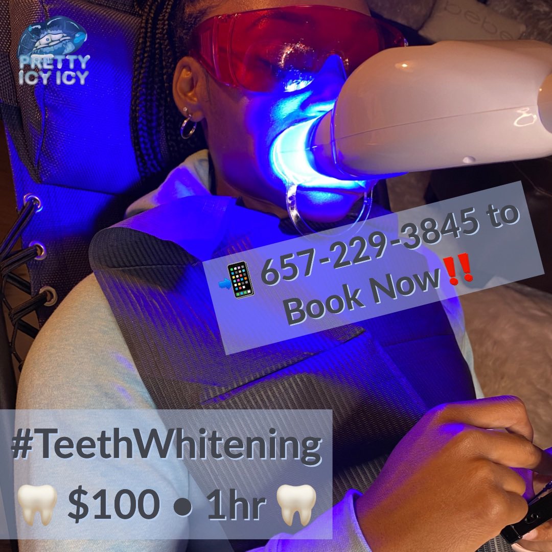 PrettyIcyIcy's tweet photo. #TeethBling 
💎2 for $80 💎 

#TeethWhitening 
🦷 $100 • 1hr 🦷

📲 657-229-3845 to Book‼️ https://t.co/DTqm4Zv5my