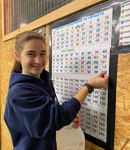 EHetkey's tweet photo. Started July 1 and hit 100 workouts today. 100 to go before high school season starts!  #200workouts #workingfornextseason @CoWSoftball  @WittSoftball @MuskingumUnivSB @SRU_Softball @softball_BW @Yeo_Softball https://t.co/aQZ3v433m3