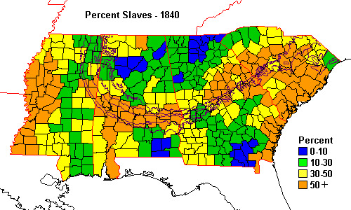 Booker T Washington summed it up: “The part of the country possessing this thick, dark, and naturally rich soil was, of course, the part of the South where the slaves were most profitable, and consequently they were taken there in the largest numbers.”