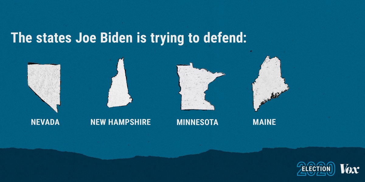 6/ The states Biden is trying to defend:Nevada, New Hampshire, Minnesota, and Maine are all states where Biden is polling ahead, but Trump hopes to make gains.