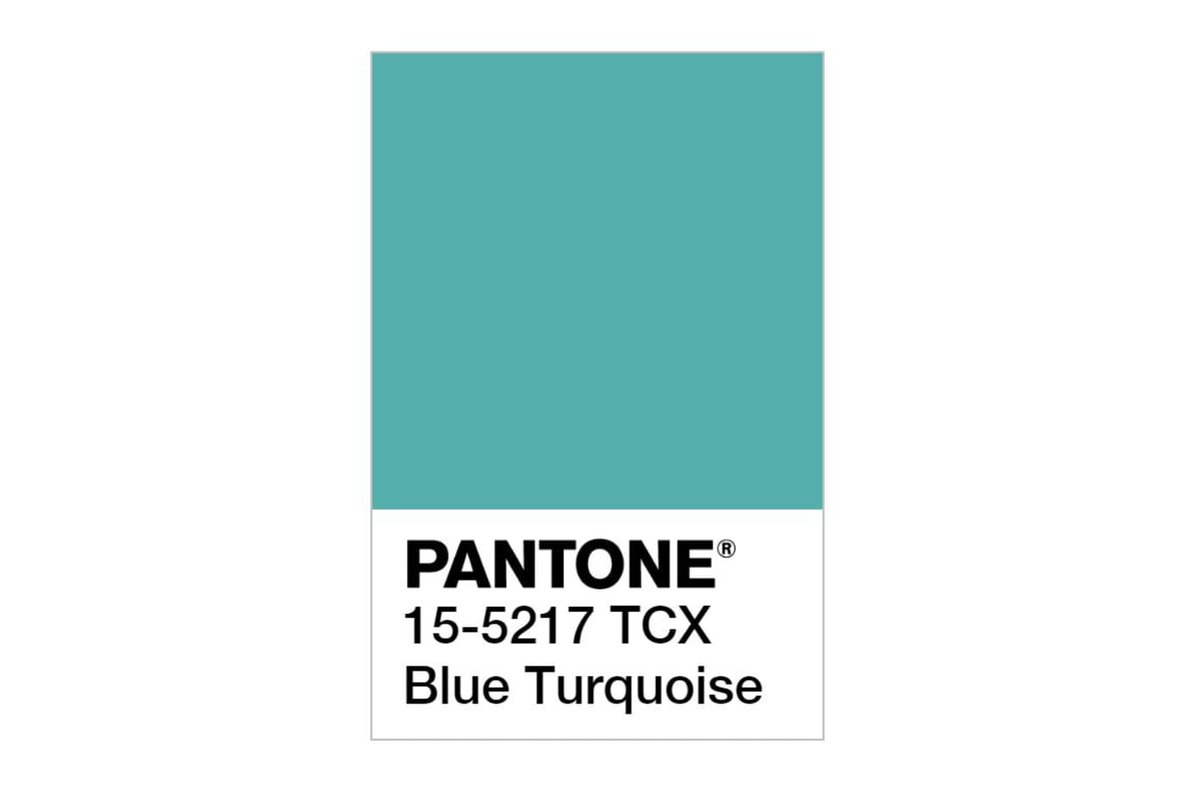 Blue Turquoise 15-5217 (2005) well which is it, am i right? anyway you're going to start to see some themes develop in the Pantone Color of the Year library, which is OK. You have to figure the really good colors would have some things in common with each other or be drawn from