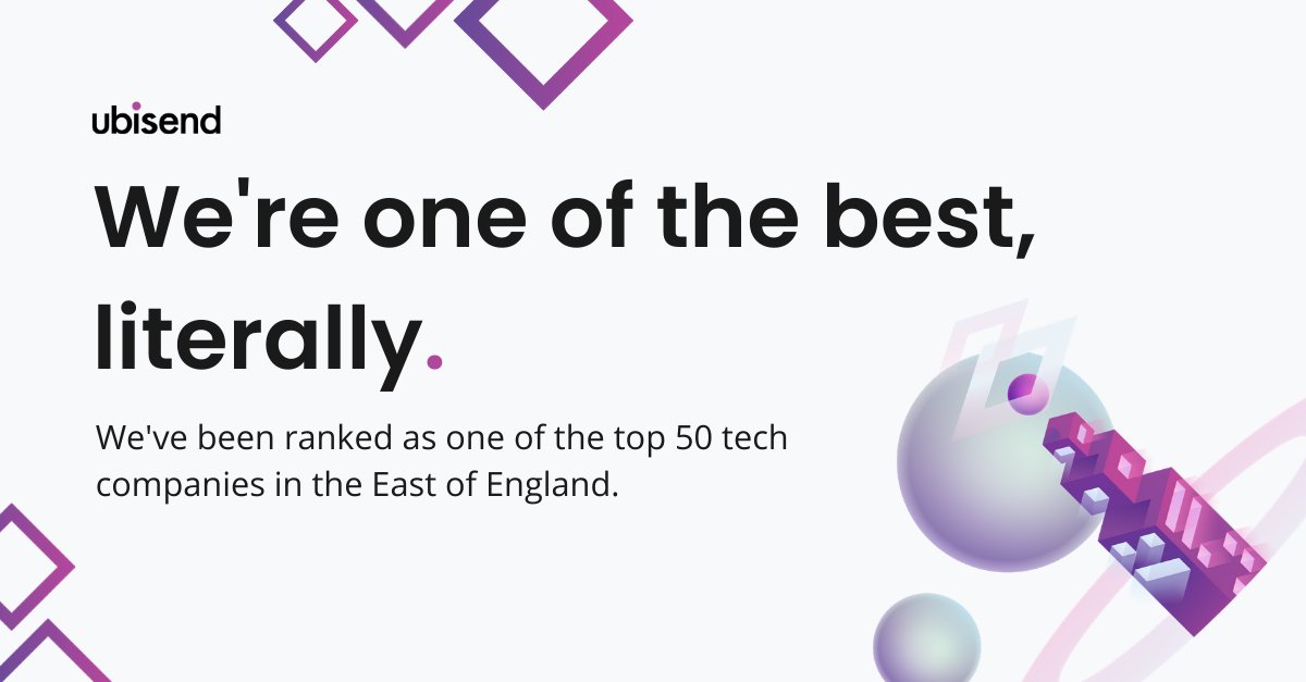 ubisend has been voted as one of the best tech companies in the East of England!

Our goal for next year? One of the best tech companies in the whole of the U.K. 

hubs.ly/H0z3GFt0