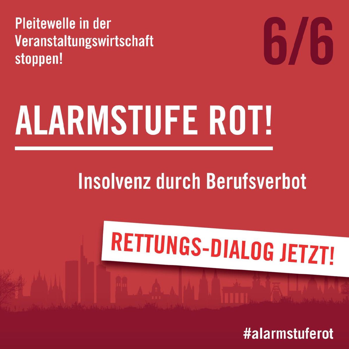 Unsere Veranstaltungsbranche liegt am Boden und ein Ende der Misere ist momentan leider nicht abzusehen.

Nächste Veranstaltungen der <a href="/RotAlarmstufe/">AlarmstufeRot</a> in Frankfurt:

14.November 2020 / Bockenheimer Warte
16:00 Uhr

Wir bitten um Eure Unterstützung! 
 
#alarmstuferot #wizpro