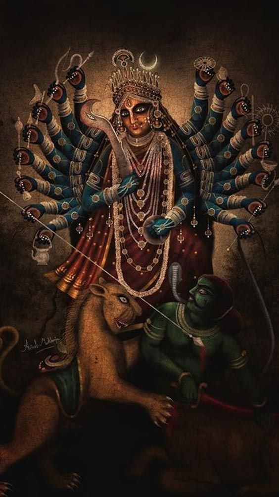 Old world had a different charm! A gem from past I found. Amazing beautiful painting of Devi Durga Mahishasur mardini, earlier such types of calendars were printed and we're available in market. Nowadays extinct, I have to steal from internet! देवी दुर्गा महिसासुर मर्दिनी