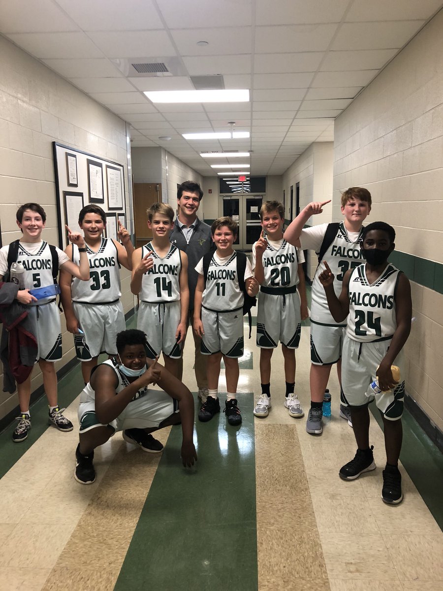 JP2Hoops's tweet photo. Congrats to our guy @treyhatfield3 (for getting his first career W) and our 7th Grade Team for the win over Randolph! 🤙🤙🤙 #FalconFLOW https://t.co/vHeUifAuXT