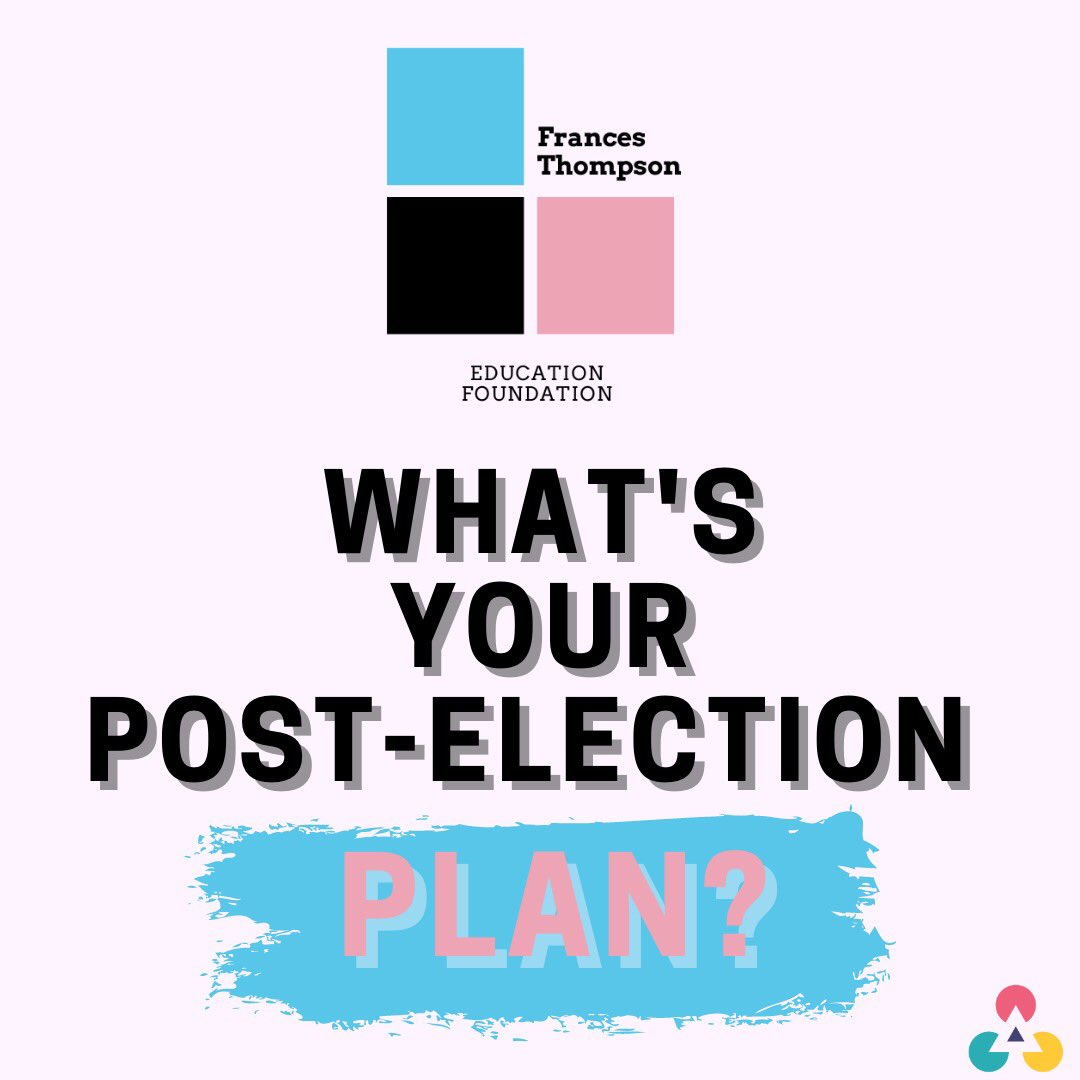 Post-Election Safety Plan: THREADRegardless of who wins the 2020 election, we should expect white supremacist violence. Here are steps that Black, trans & non-binary folks can take to stay safe, and how cis folks can redistribute their resources: