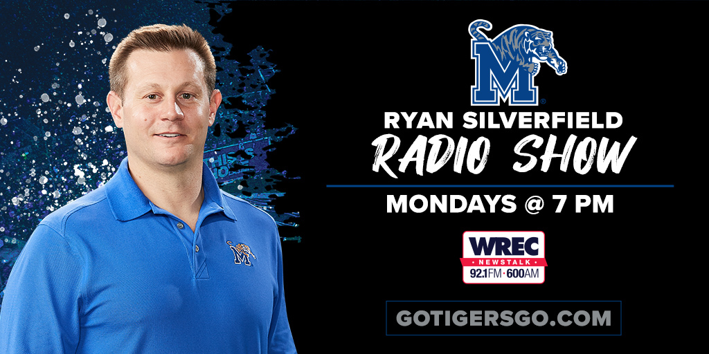 MemphisFB's tweet photo. Tune in tonight! Head Coach @RSilverfield Radio Show is back on at 7pm on WREC 600AM. 

#GoTigersGo https://t.co/qdLcDmmBbE