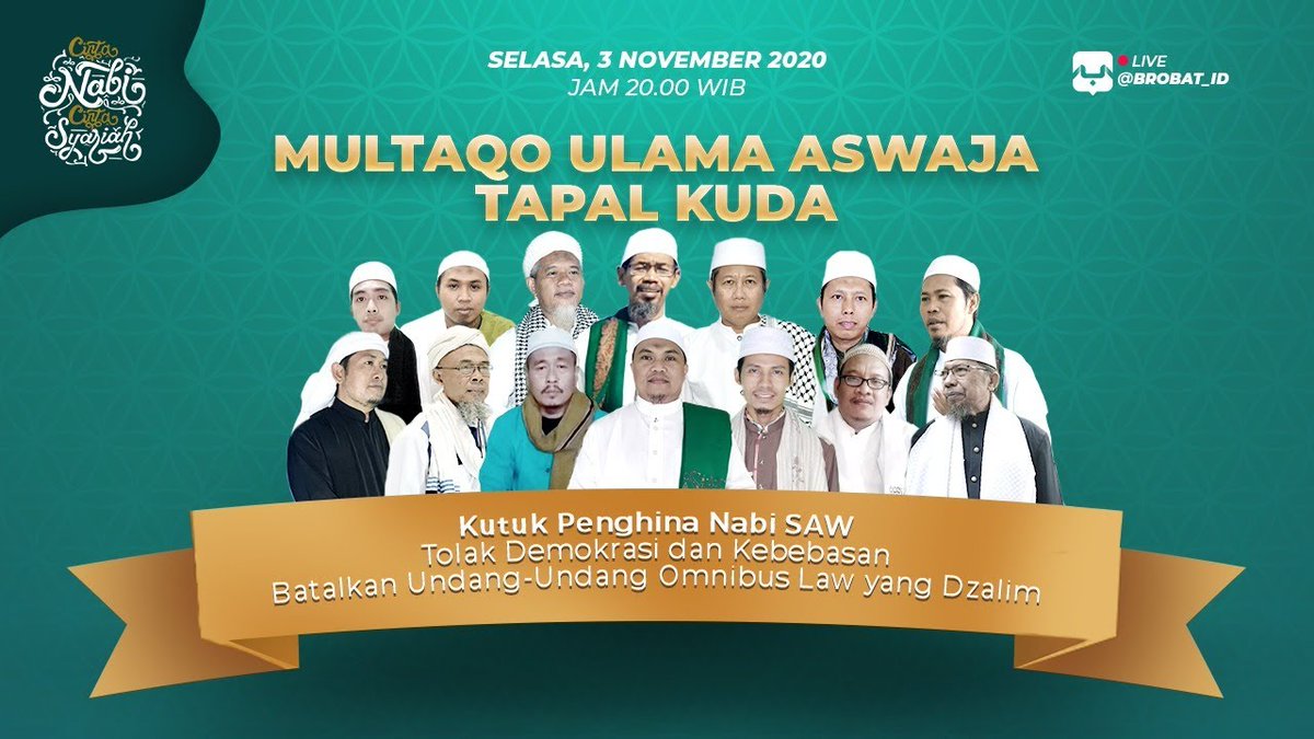 Yusseva1's tweet photo. 🔴[LIVE] MULTAQO ULAMA ASWAJA TAPAL KUDA:
"KUTUK PENGHINA NABI, TOLAK DEMOKRASI, BATALKAN!!
🔴[LIVE] MULTAQO ULAMA ASWAJA TAPAL KUDA:
"KUTUK PENGHINA NABI, TOLAK DEMOKRASI, BATALKAN!!!"

#CintaNabiPatuhiSyariat https://t.co/Vh03vSyFE5