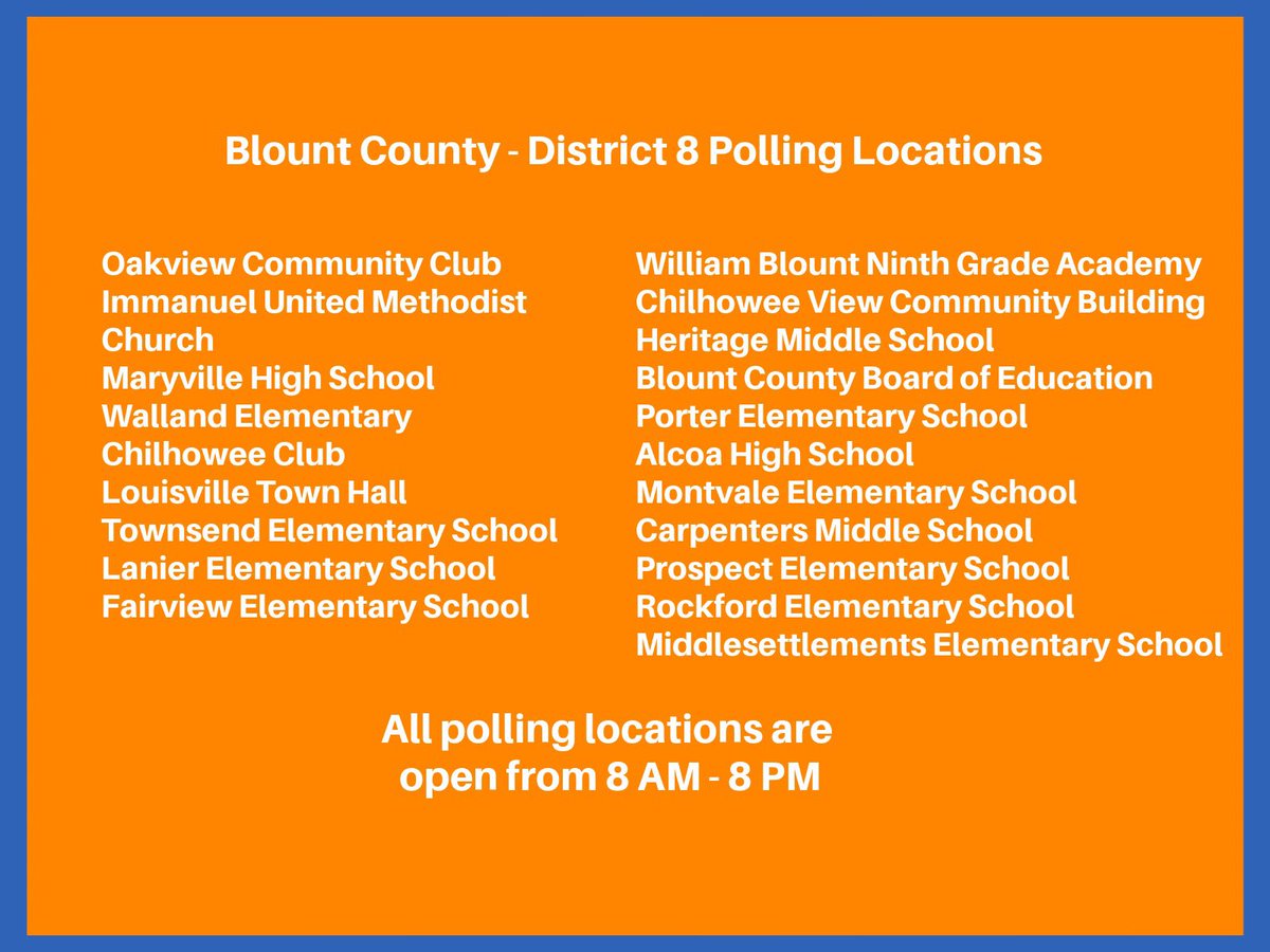JayClark4TN's tweet photo. If you haven’t voted yet, here’s where you can vote for me tomorrow.
Let’s do this. 🇺🇸 https://t.co/Ocb62z25tx