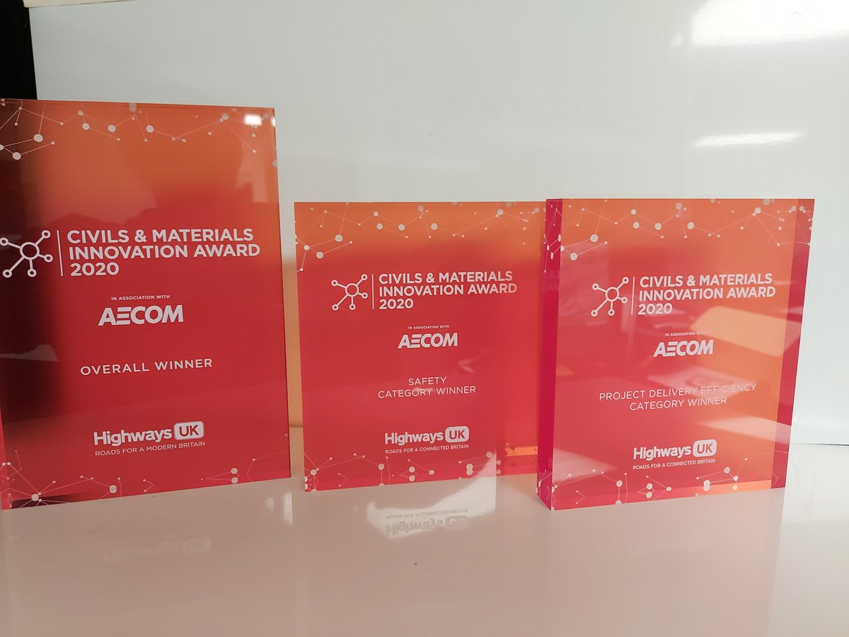 Many congratulations to the winners of the 2020 <a href="/HWYSUK/">Highways UK</a> Civils and Materials Innovation Awards <a href="/morgansindall/">Morgan Sindall Group</a> <a href="/RoadMole/">Road Mole</a> <a href="/ArbusLimited/">Arbus Limited</a> #highways #innovate