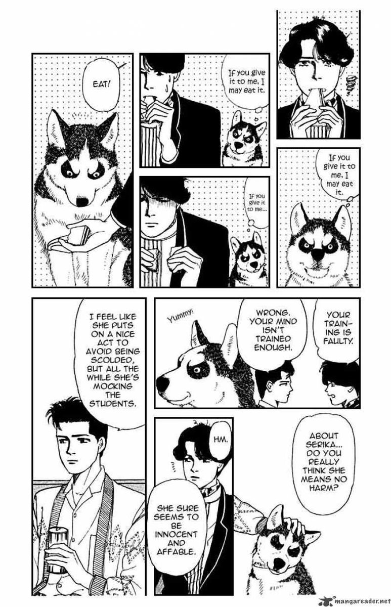 22. Animal Doctor - Noriko Sasaki. It's about humorous adventures of a Hokkaido veterinary student, his friends, and his dog, learning how to care for all kinds of animals. I just love her comical expressions. One of my life favorite comic. Her "Heaven?" ( ???) is also ??? 