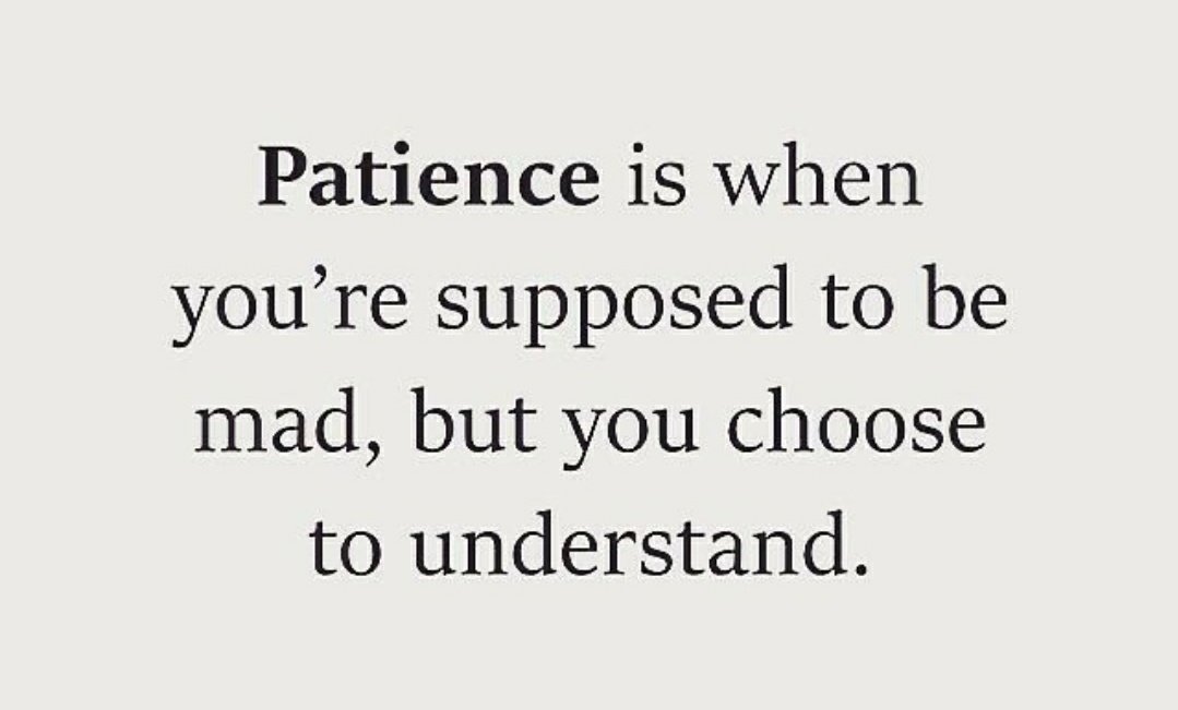 Many are struggling.

We could all use a little patience. 

We could all give a little patience.