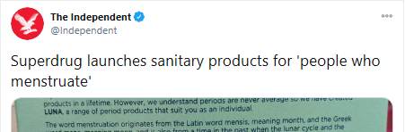 "People who menstruate"