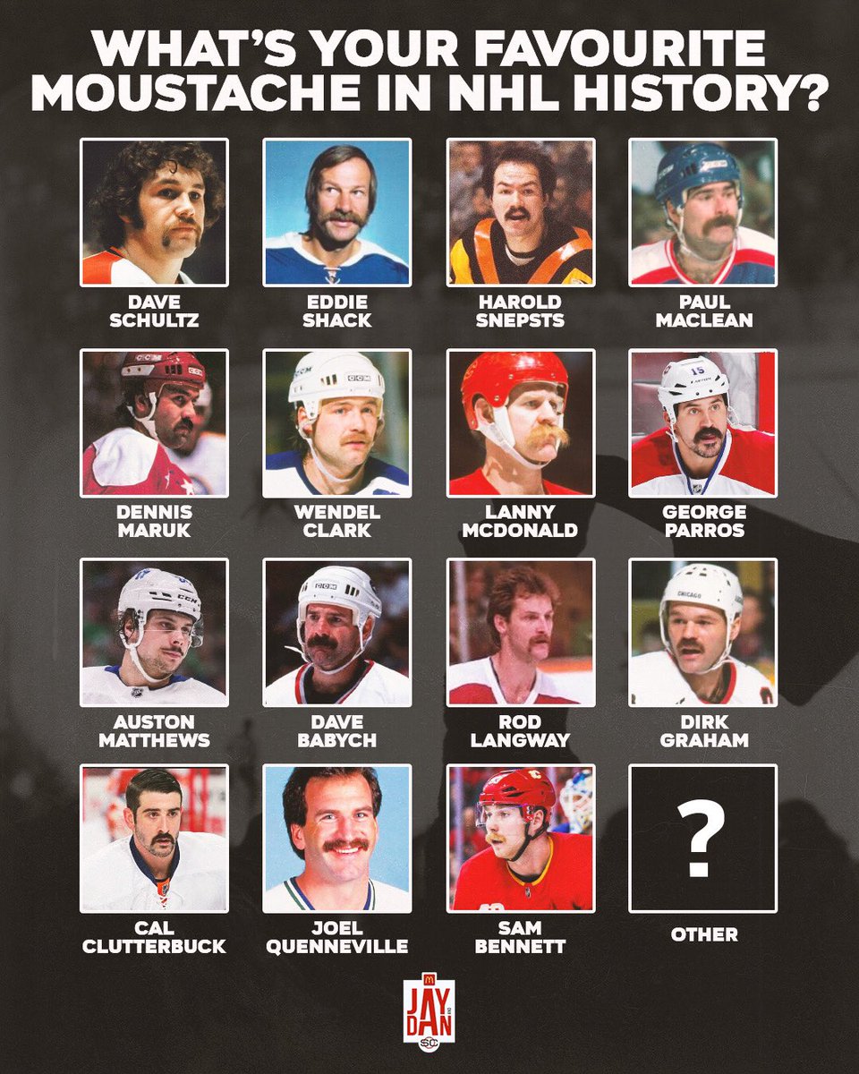 JayOnSC's tweet photo. Favourite hockey moustache ever? GO! 👨🏻 #JayAndDan https://t.co/rgrOA7PJtg