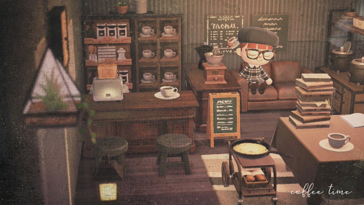 moka6215's tweet photo. coffee break☕️
(素敵なマイデザお借りしています）
#あつ森 
#AnimalCrossing 
#acnh https://t.co/1ijhvax0iP