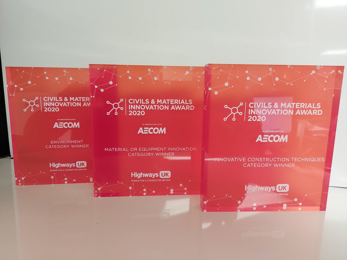 Many congratulations to the winners of the 2020 <a href="/HWYSUK/">Highways UK</a> Civils and Materials Innovation Awards <a href="/spl_uk/">Stabilised Pavements</a> <a href="/nsgpilkington/">NSG Group</a> <a href="/morgansindall/">Morgan Sindall Group</a> #highways #innovate