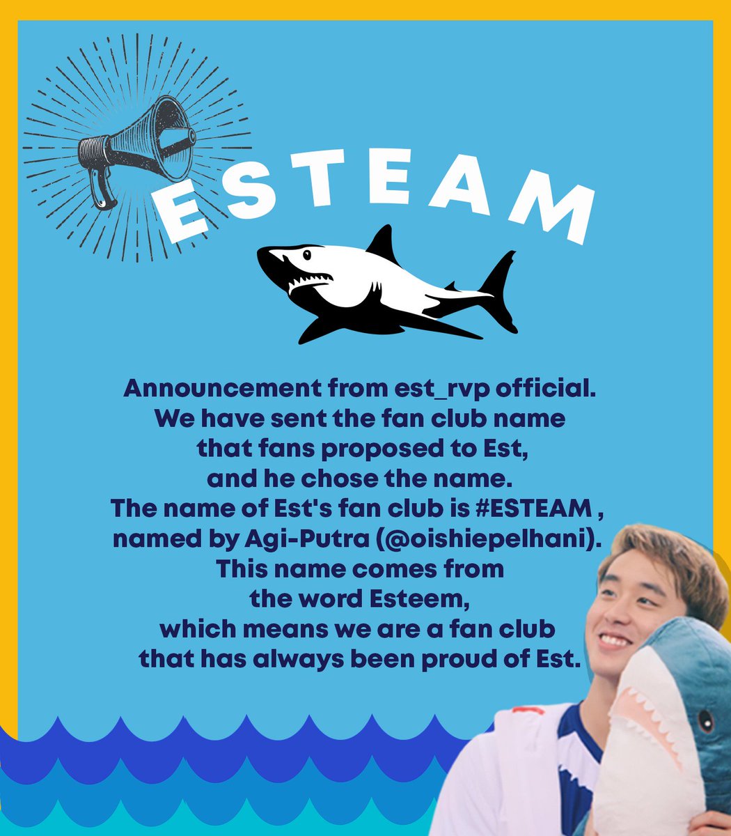est_rvpofficial's tweet image. 🚩ประกาศจากทางบ้านest_rvp official. ขอบคุณสำหรับชื่อแฟนคลับที่ทุกคนเสนอมานะคะ ตอนนี้พวกเรามีชื่อแฟนคลับกันเป็นที่เรียบร้อย ฝากเนื้อฝากตัวและฝากเอสไว้ในใจทุกคนด้วยนะคะ🙏🥺💖
@estrvp #ESTEAM #EstRavipon