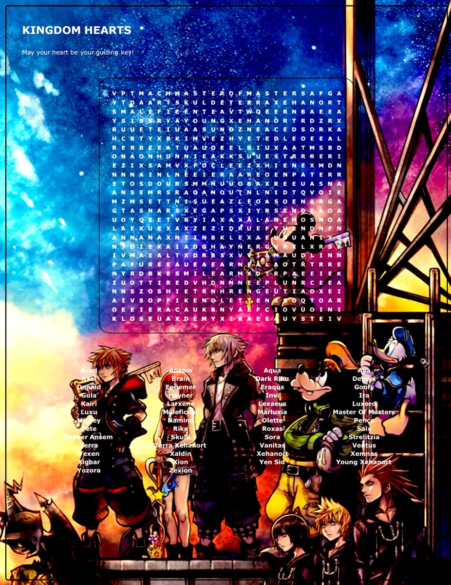 The first three KINGDOM HEARTS characters you find are your party members!  Go! Sora Young Xehanort Xaldin, image size:926x1200