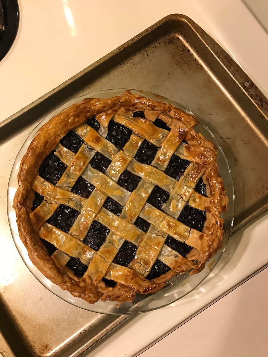 GavinOnTheMoon's tweet photo. Baked my first lattice blueberry pie after submitting my postdoc research applications over the weekend🌋🌋🌋🥧

#phdchat #AcademicTwitter #postdoc #studentpiebaking #spacebaking https://t.co/R5LkLx8B00