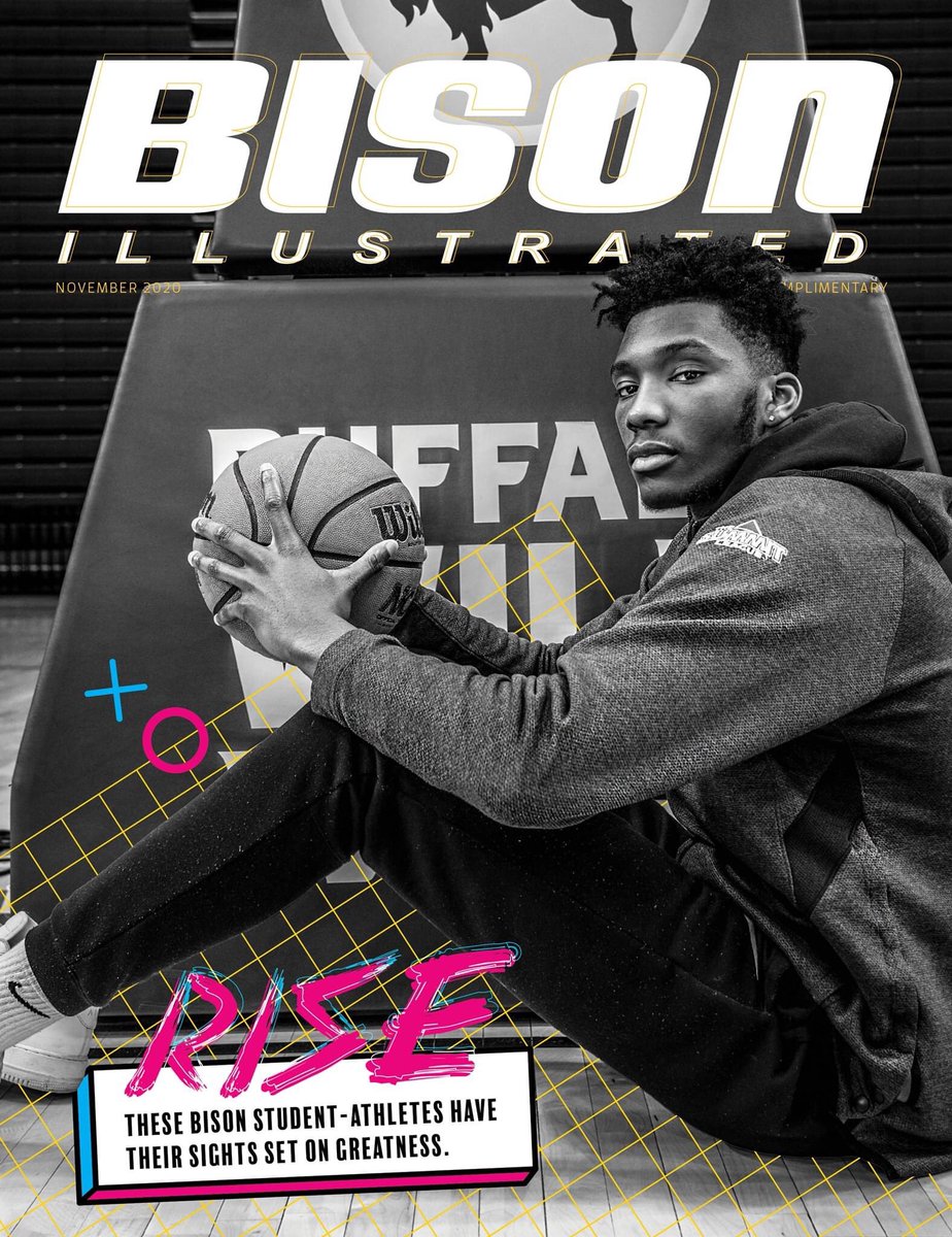 Sophomore Maleeck Harden-Hayes is featured on the cover of this month’s Bison Illustrated — an issue that focuses on up-and-coming Bison underclassmen.