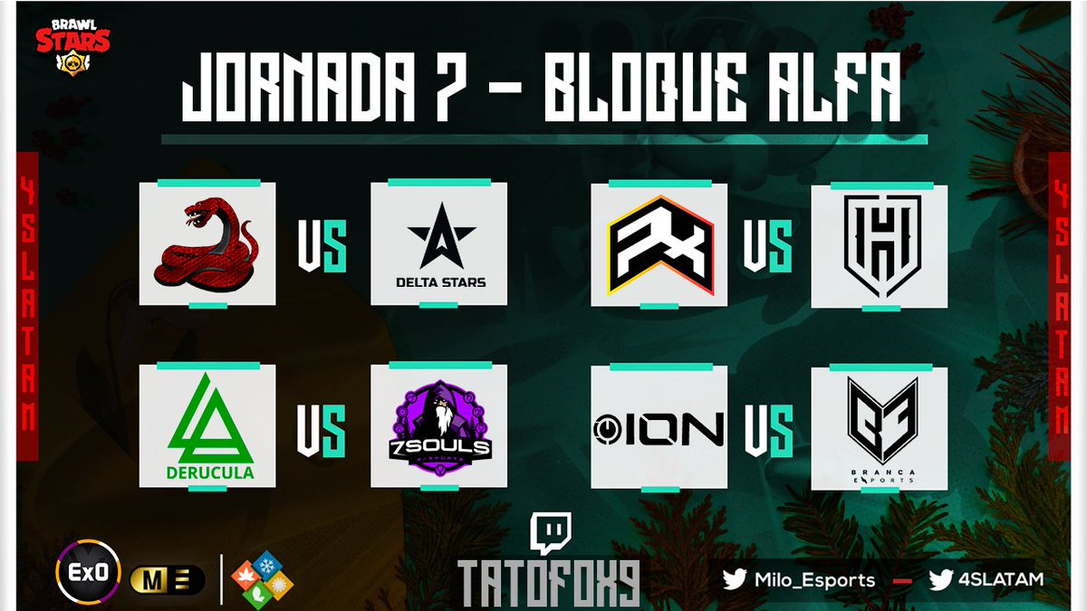 EN VIVO 🔴

Jornada 7 ~ Bloque Alfa

Ultima fecha en el bloque ! Comenzamos la semana con ganas de ver buenos enfrentamientos !

🎙️ <a href="/vanpipee/">Vanpipee</a> 
🎙️ <a href="/tatofox9/">Tatofox9</a> 
📺 twitch.tv/tatofox9